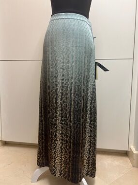 Fendi Ombre snake -Print Maxi Skirt in Mint Green and Black